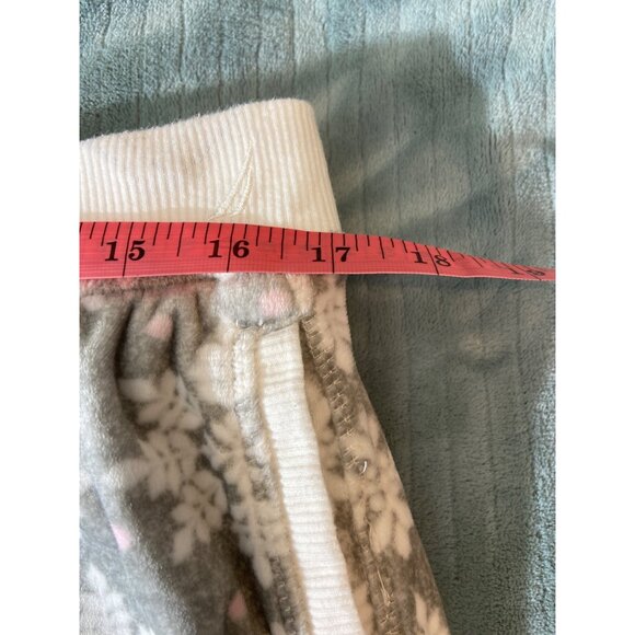 Nautica Womens Snowflake Print Pajama Set XL Gray Henley Top Elastic Waist Cozy - Picture 14 of 16